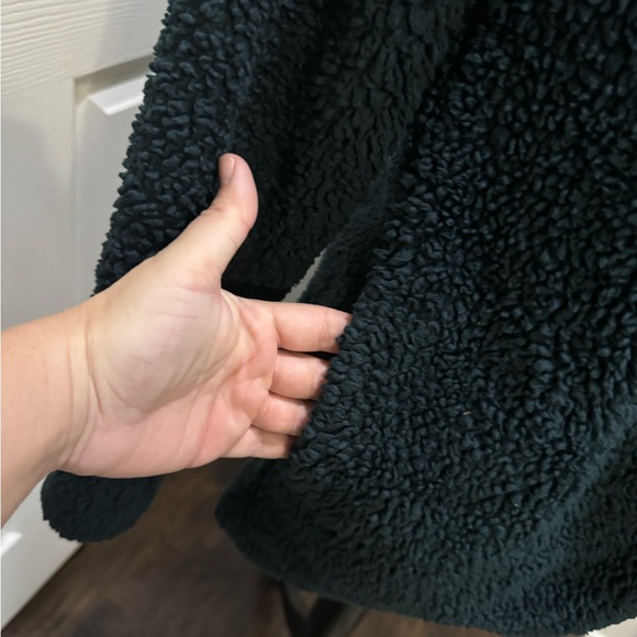 Cozy Dark Green Teddy Jacket - Picture 3 of 5